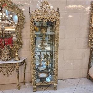 بوفه 4 گوش سه طبقه با بدنه طرح گل و رنگ طلایی با ضمانت رنگ و دوام بدنه