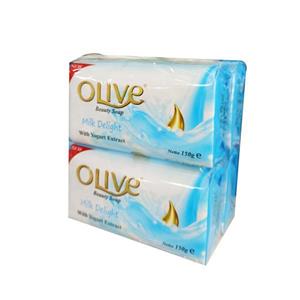 صابون OLIVE با عصاره شیر Milk بسته 4 عددی 