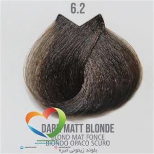 رنگ موی بدون آمونیاک ماکادمیا شماره 6.2 بلوند زیتونی تیره Hair Color MACADAMIA Dark Matt Blonde 