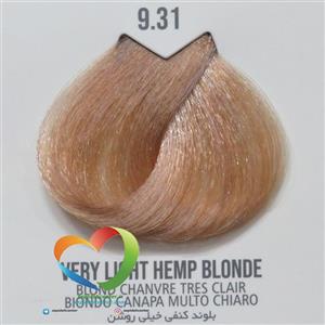 رنگ موی بدون امونیاک ماکادمیا شماره 9.31 بلوند کنفی خیلی روشن Hair Color MACADAMIA Very Light Hemp Blonde 