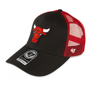 کلاه کپ ورزشی نقابدار بسکتبال شیکاگو بولز پشت توری 47 درجه NZD قرمز/مشکی 