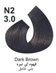 رنگ موی کاترومر KATROMER،شماره N2 قهوه ای تیره