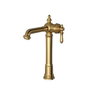 شیر روشویی پایه بلند مدل بیزانس طلایی مات