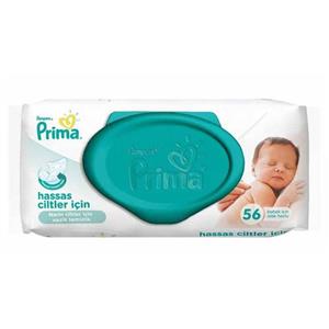 دستمال مرطوب پریما (Prima) درب دار کودک 56 برگی 