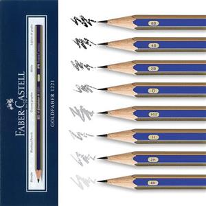 مداد طراحی فابر کاستل مدل گلدفابر با درجه سختی نوک 3B Faber-Castell Goldfaber 3B Pencil