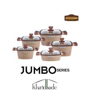 سرویس قابلمه 10پارچه مربعی گرانیتی زیو مدل Z-7170