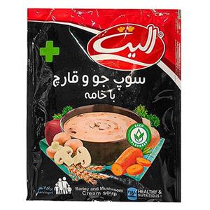 سوپ جو و قارچ با خامه الیت وزن 80 گرم