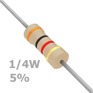 مقاومت 1 مگا اهم 1/4 وات 5 درصد