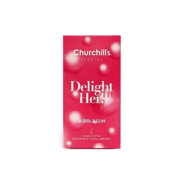 کاندوم دیلایت هر چرچیلز با اسانس آدامس بادکنکی 12 عدد