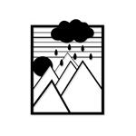 تابلو مینیمال رومادون طرح کوه بارانی کد 1956