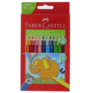 مداد رنگی 12 رنگی جامبو جعبه مقوایی فابر کاستل FABERCASTELL