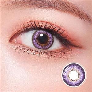 لنز چشم فصلی هرا شماره Violet 3 رنگ بنفش عسلی دورمشکی Violet 3