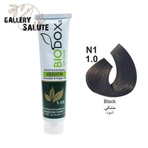رنگ مو بیوداکس شماره N1-1.0 مشکی سری نچرال طبیعی Bio Doxe Haie Color Specialy Formulated 120 mil