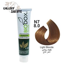 رنگ مو بیوداکس شماره N7-8.0 بلوند روشن سری نچرال طبیعی Bio Doxe Haie Color Specialy Formulated 125 mil
