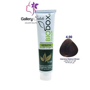 رنگ مو بیوداکس شماره 4.00 قهوه ای متوسط قوی سری طبیعی قوی Bio Doxe Haie Color Specialy Formulated 125 mil
