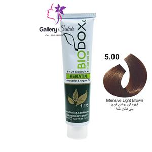 رنگ مو بیوداکس شماره 5.00 قهوه ای روشن قوی سری طبیعی قوی Bio Doxe Haie Color Specialy Formulated 125 mil