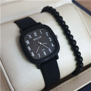 ساعت مچی دخترانه بند ژله ای  سیاه bolun pastille watch