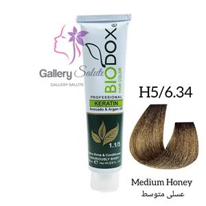 رنگ مو بیوداکس شماره H5/6.34 عسلی متوسط Bio Doxe Haie Color Specialy Formulated 125 mil