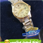 ساعت مچی مردانه کاسیو بند  استیل قفل تاشو casio