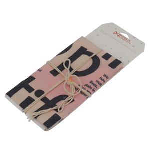 کادو پیچ پارچه ای طرح انگلیسی صورتی مشکی لوتوس