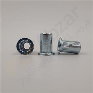 مهره پرچی گرد لبه دار سایز M5