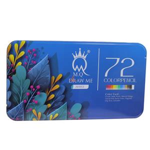 مداد رنگی 72 رنگ آرتیست جعبه فلزی طرح برگ ام کیو MQ