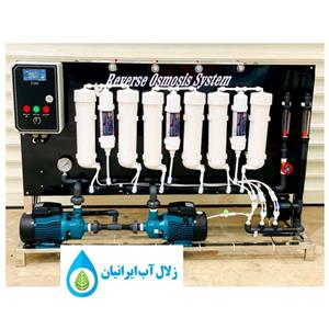 دستگاه تصفیه آب نیمه صنعتی 2400 گالن | شاسی استیل با تابلو برق