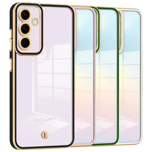 قاب اورجینال الکتروپلیتینگ Samsung Galaxy A54 (5G) مدل دور طلایی پشت شفاف