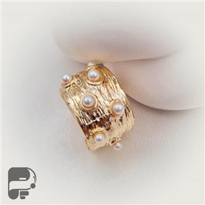 انگشتر طلایی مروارید دار کد 00483