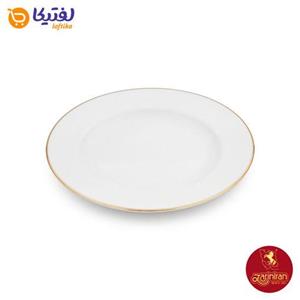 بشقاب پیش دستی چینی زرین ایتالیا اف طرح زرین لب طلایی سایز 19