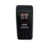 کلید کلنگی پرژکتور با چراغ پس زمینه قرمز طرح spot lights