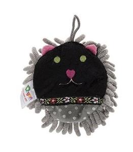 لیف حمام عروسکی مدل گربه طوسی Grey Cat Bath Fiber