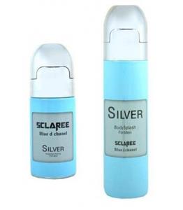 رول ضد تعریق و اسپری خوشبو کننده بدن (بادی اسپلش) مردانه اسکلاره سیلور Sclaree Silver Deodorant  Body splash For Men 