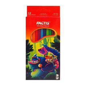 مداد 12 رنگ مقوایی فکتیس(Factis) طرح اژدهای آبی