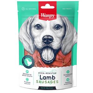 تشویقی سگ سوسیسی ونپی با گوشت بره Wanpy Lamp Sausages وزن 100 گرم 