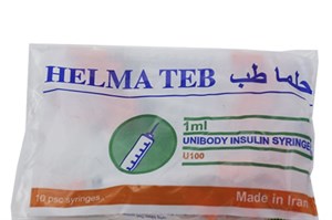 سرنگ انسولین یکپارچه Unibody حلما طب 1 میلی لیتر گیج 30 بسته 10 عددی