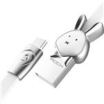 کابل تبدیل USB به MicroUSB راک اسپیس مدل Rabbit به طول 1 متر