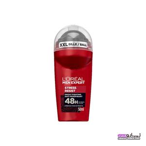 مام رل ضد تعریق L’OREAL اورآل مردانه مدل STRESS RESIST حجم 50میلی لیتر  (با ضمانت اصالت کالا-ساخت فرانسه تاریخ انقضا طولانی)