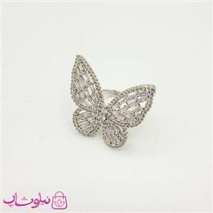 انگشتر دخترانه پروانه YSX نقره ای رنگ کد 1998 