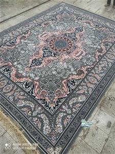 فرش ماشینی 440 شانه طرح تارا زمینه فیلی