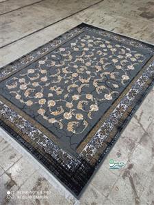 فرش ماشینی 440 شانه طرح کویر زمینه فیلی