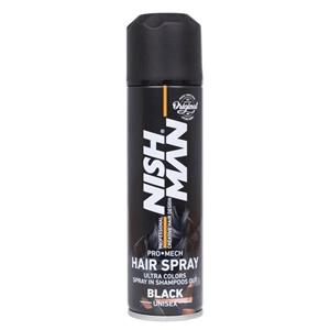 اسپری رنگ مو نیش من مشکی مدل black حجم 150 میلی لیتر