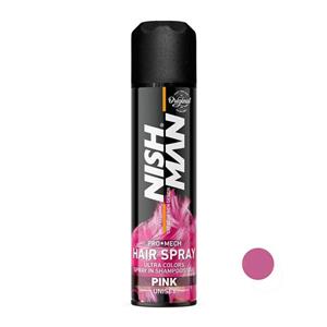 اسپری رنگ مو نیشمن صورتی مدل pink حجم 150 میلی لیتر