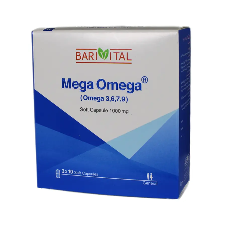 کپسول نرم مگا امگا باریویتال بسته 30 عددی