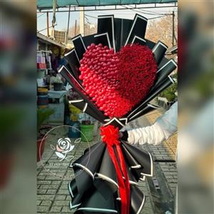 دسته گل ژیپسوفیلا قلبی ولنتاین کد 07