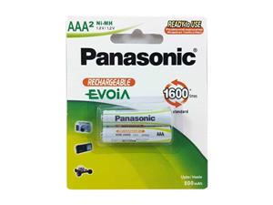 باتری نیم قلمی پاناسونیک Rechargeable 800mAh Panasonic Evolta Rechargeable AAA 800mAh Battery