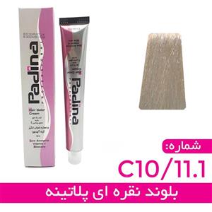 کرم رنگ مو بلوند نقره ای پلاتینه کد C10 11.1 پادینا 100 میل