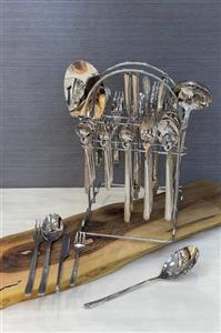 سرویس قاشق و چنگال ۴۰ پارچه استیل ضدزنگ