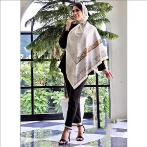 روسری نخی دور دست دوز کد 104