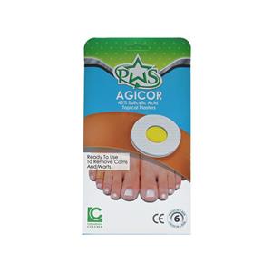 چسب ضد میخچه و زگیل آجیکور مدل 40% Salicylic Acid بسته 6 عددی